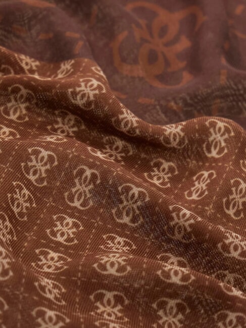 LINDSEY PRINTED Eșarfă cu model geometric maro - Eșarfe
