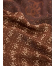 GUESS LINDSEY PRINTED Eșarfă cu model geometric maro - Eșarfe - 3