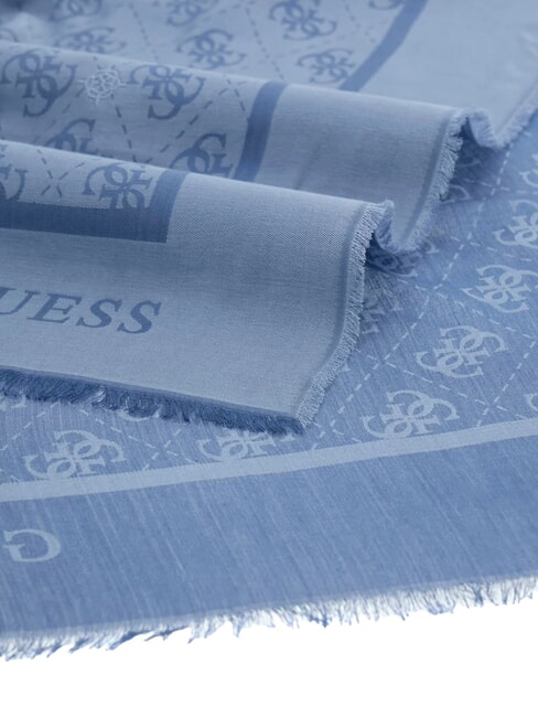 JACQUARD Eșarfă cu monogramă albastru placid - Eșarfe