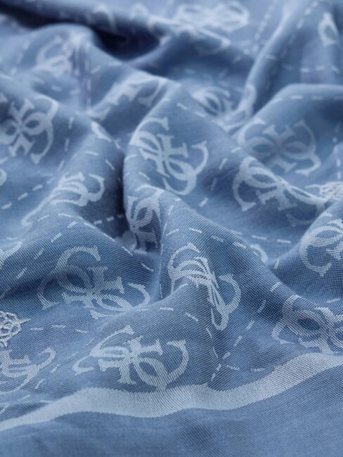 JACQUARD Eșarfă cu monogramă albastru placid - Eșarfe