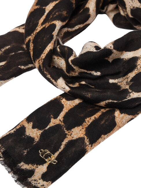 PRINTED Eșarfă cu franjuri leopard - Eșarfe