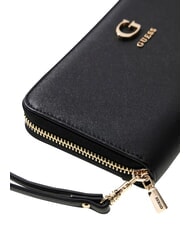 GUESS COLEEN Portofel mare cu fermoar BLACK - Portofele femei - 5