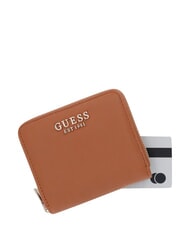 GUESS COLEEN Portofel compact, cu fermoar geanta albury caramel - Portofele femei - 4