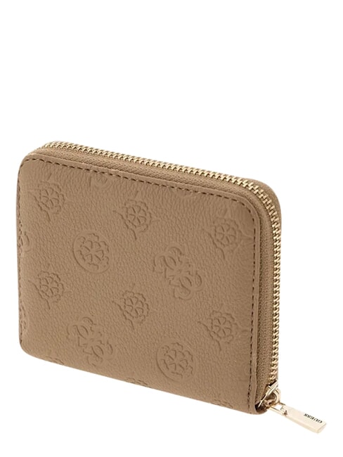 ELLA Portofel compact, cu fermoar logo bej - Portofele femei