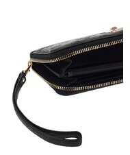 GUESS ELLA Portofel mare cu fermoar logo negru - Portofele femei - 4