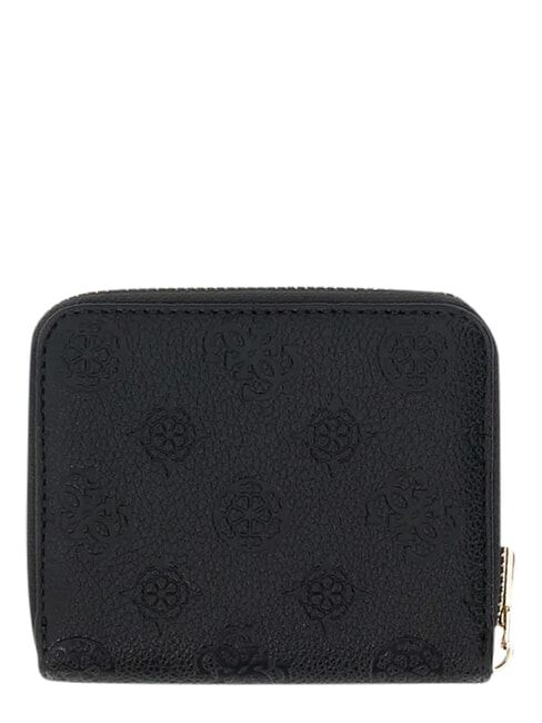 ELLA Portofel compact, cu fermoar logo negru - Portofele femei