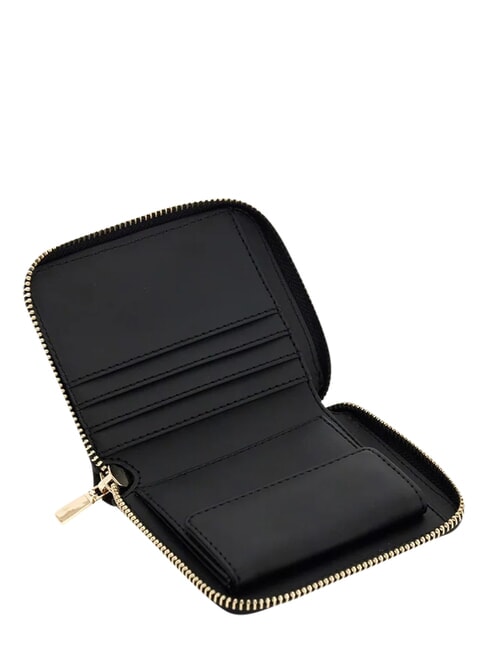 ELLA Portofel compact, cu fermoar logo negru - Portofele femei