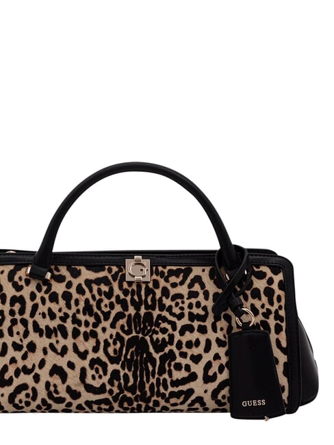AUDREY                                   Geantă de m&acirc;nă cu curea de umăr, din piele leopard - Genți femei