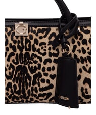 GUESS AUDREY                                   Geantă de m&acirc;nă cu curea de umăr, din piele leopard - Genți femei - 7