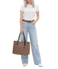 GUESS NOELLE 2 4G Geantă de umăr logo latte / maro - Genți femei - 2