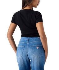 GUESS SNAKE TRIANGLE Tricou cu m&acirc;necă scurtă jetbla - tricou - 2