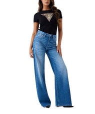GUESS SNAKE TRIANGLE Tricou cu m&acirc;necă scurtă jetbla - tricou - 3