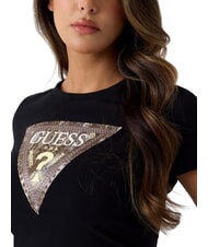 GUESS SNAKE TRIANGLE Tricou cu m&acirc;necă scurtă jetbla - tricou - 4