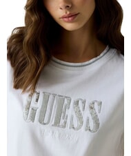 GUESS SEQUINS BIG LOGO Tricou cu m&acirc;necă scurtă și logo mare alb purpuriu - tricou - 4