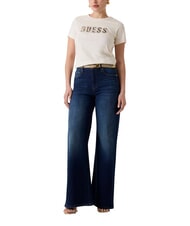 GUESS SNAKE SCRIPT Tricou cu m&acirc;necă scurtă, bumbac pur cremwhi - tricou - 3