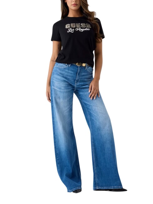 SNAKE SCRIPT Tricou cu m&acirc;necă scurtă, bumbac pur jetbla - tricou