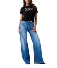 GUESS SNAKE SCRIPT Tricou cu m&acirc;necă scurtă, bumbac pur jetbla - tricou - 3