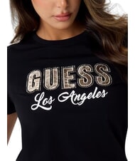 GUESS SNAKE SCRIPT Tricou cu m&acirc;necă scurtă, bumbac pur jetbla - tricou - 4