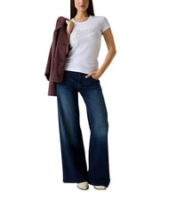 GUESS GLITTER LOGO Tricou cu m&acirc;necă scurtă și strălucitor alb purpuriu - tricou - 3