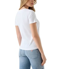 GUESS NEW BASIC Tricou cu m&acirc;necă scurtă, bumbac pur alb purpuriu - tricou - 2