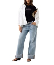 GUESS GLITTER LOGO Tricou cu m&acirc;necă scurtă și strălucitor jetbla - tricou - 3
