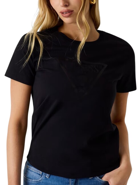 NEW BASIC Tricou cu m&acirc;necă scurtă, bumbac pur jetbla - tricou