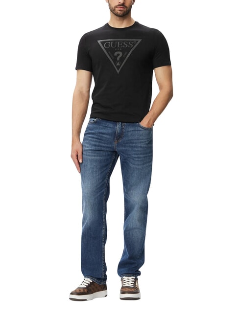 CORE Tricou cu m&acirc;necă scurtă, bumbac pur jetbla - tricou