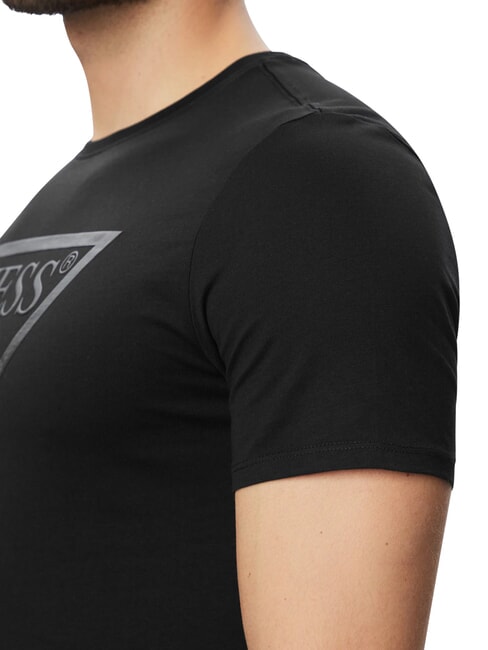CORE Tricou cu m&acirc;necă scurtă, bumbac pur jetbla - tricou