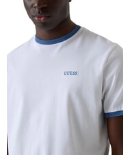 GUESS BASIC Tricou cu m&acirc;necă scurtă, bumbac pur alb purpuriu - tricou - 4