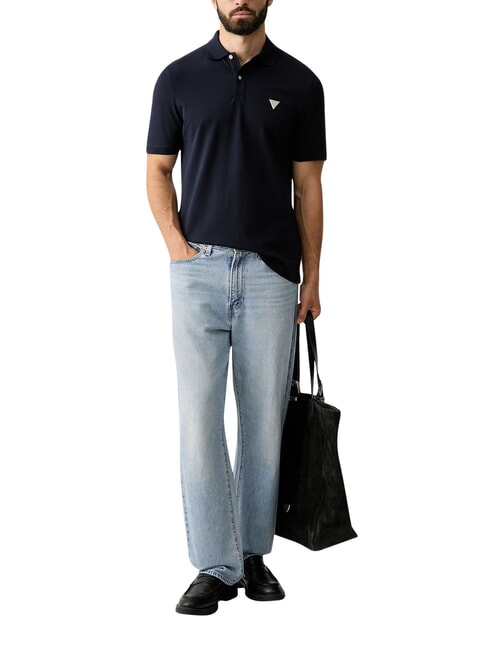 BASIC Tricou polo din bumbac smartblue - maiou Polo