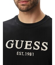 GUESS LOGO Tricou cu m&acirc;necă scurtă, bumbac pur jetbla - tricou - 4