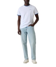 GUESS BASIC Tricou cu m&acirc;necă scurtă, bumbac pur alb purpuriu - tricou - 3