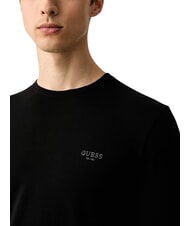GUESS CORE Tricou cu m&acirc;necă lungă, slim jetbla - Pulovere pentru bărbați - 4