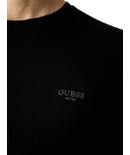GUESS CORE Tricou cu m&acirc;necă lungă, slim jetbla - Pulovere pentru bărbați - 5