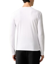 GUESS CORE Tricou cu m&acirc;necă lungă, slim alb purpuriu - Pulovere pentru bărbați - 2