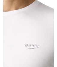 GUESS CORE Tricou cu m&acirc;necă lungă, slim alb purpuriu - Pulovere pentru bărbați - 5