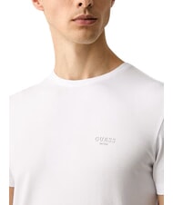 GUESS CORE Tricou cu m&acirc;necă scurtă, slim alb purpuriu - tricou - 4