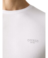 GUESS CORE Tricou cu m&acirc;necă scurtă, slim alb purpuriu - tricou - 5