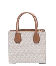 MICHAEL KORS MERCER Geantă messenger cu curea de umăr vanilie - Genți femei - 3