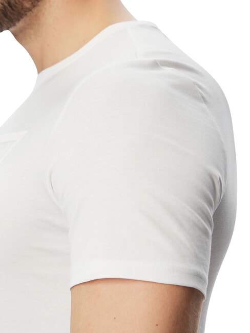 CORE Tricou cu m&acirc;necă scurtă, bumbac pur alb purpuriu - tricou