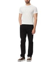 GUESS CORE Tricou cu m&acirc;necă scurtă, bumbac pur alb purpuriu - tricou - 3