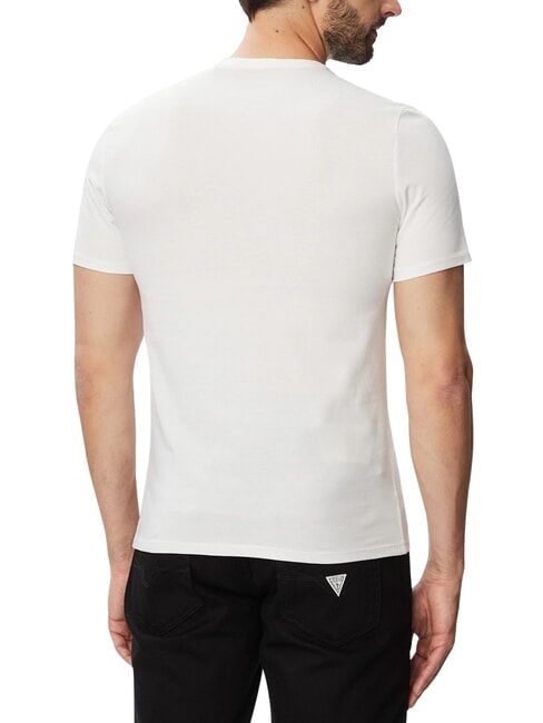 CORE Tricou cu m&acirc;necă scurtă, bumbac pur alb purpuriu - tricou