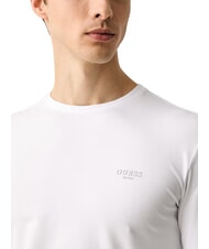 GUESS CORE Tricou cu m&acirc;necă lungă, slim alb purpuriu - Pulovere pentru bărbați - 4