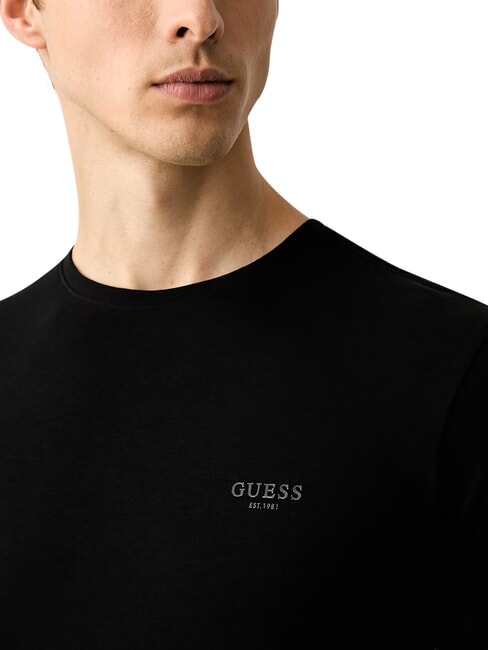 CORE Tricou cu m&acirc;necă scurtă, slim jetbla - tricou