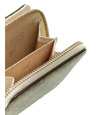 GUESS KIDS Portofel compact, cu fermoar 4g aop bej alb - Portofele femei - 5