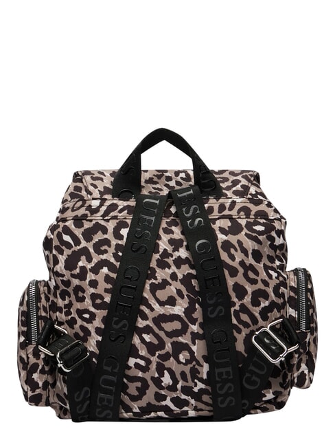 GIRL ALLOVER Rucsac cu buzunare multiple cursuri cu imprimeu leopard - Genți femei