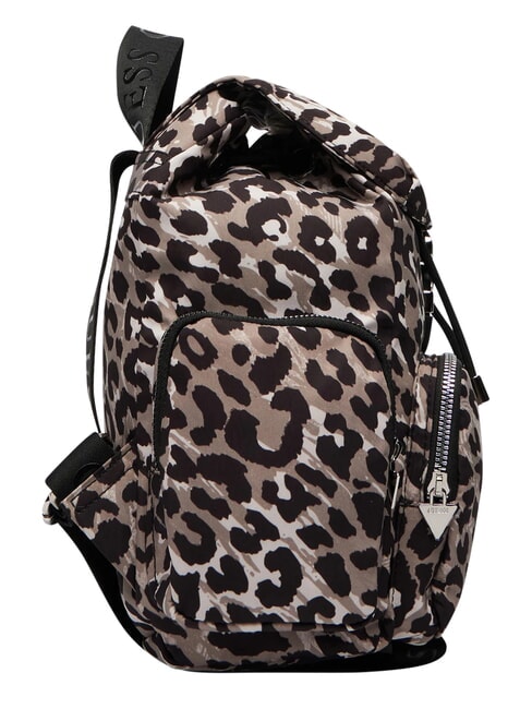 GIRL ALLOVER Rucsac cu buzunare multiple cursuri cu imprimeu leopard - Genți femei
