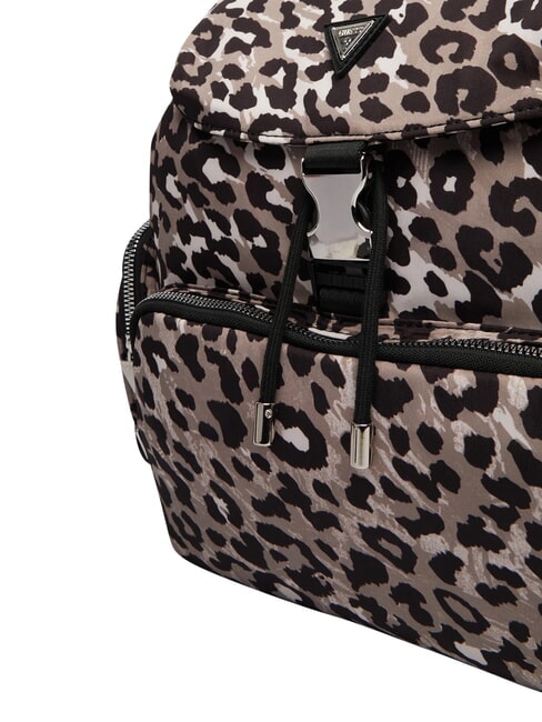 GIRL ALLOVER Rucsac cu buzunare multiple cursuri cu imprimeu leopard - Genți femei