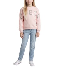 GUESS KIDS ACTIVE Hanorac cu guler rotund, bumbac pur - Hanorac pentru bebeluși