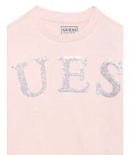 GUESS KIDS ACTIVE Hanorac cu guler rotund, bumbac pur balet roz - Hanorac pentru bebeluși - 5